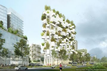 White Forest Tower in Paris will Fight Climate Change with 2,000 Plants