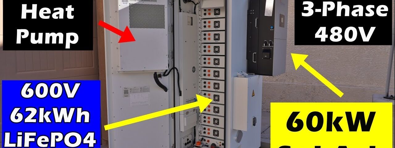 60,000W 480V 3 Phase Sol Ark + 60kWh Deye LiFePO4 600VDC Battery Testing!